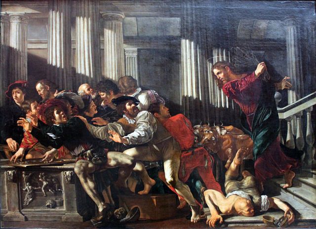 "Christ Expulses the Money Changers Out of the Temple" by Cecco del Caravaggio. 